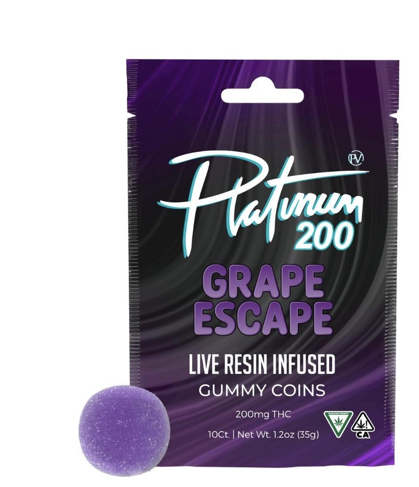 Platinum Vape | 200MG Live Resin Gummies | Grape Escape