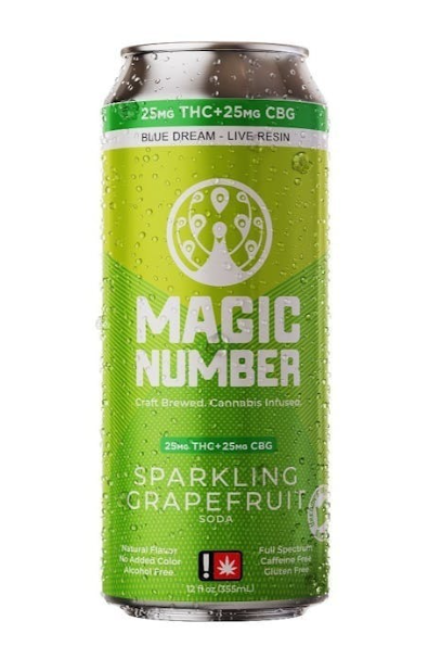 25mg Sparkling Grapefruit THC:CBG 1:1 - Magic Number