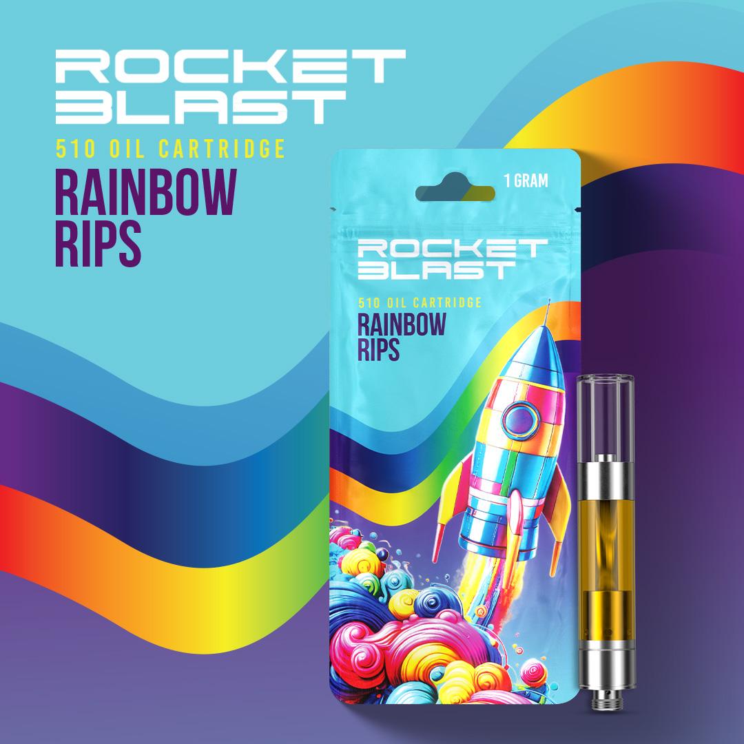 Rocket Blast - 1g Cart - Rainbow Rips
