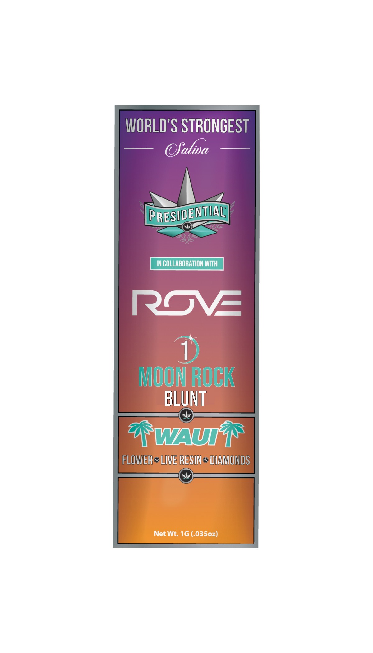 Presidential Waui (Sativa) 1g Moon Rock Infused Blunt
