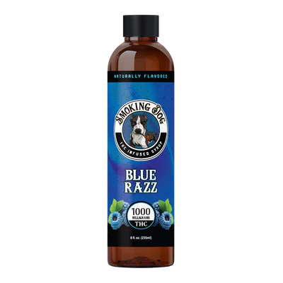 Smoking Dog - THC Syrup - 8 fl oz - 1000 MG - Blue Razz