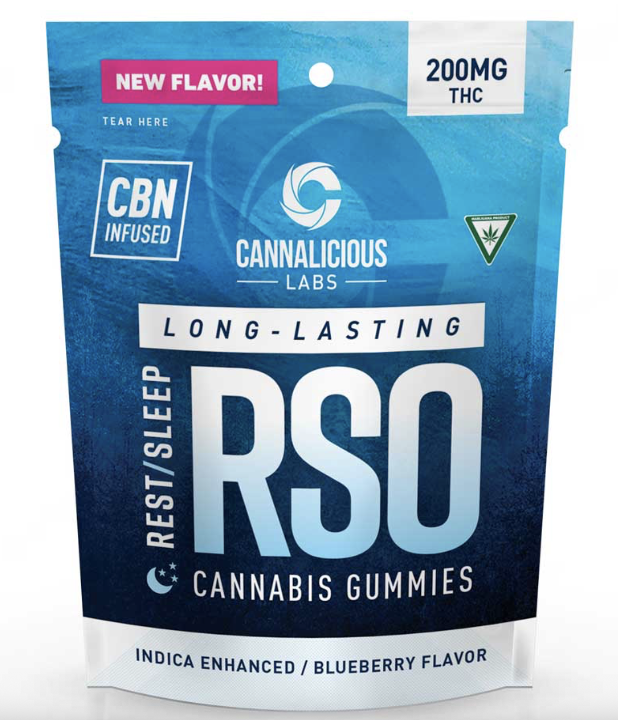 Cannalicious | RSO Rest CBN Gummies | Blueberry | 200mg