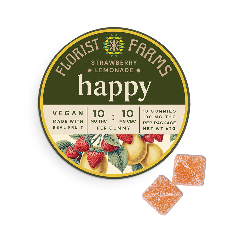 Strawberry Lemonade Happy THC:CBC Gummie - 10pk