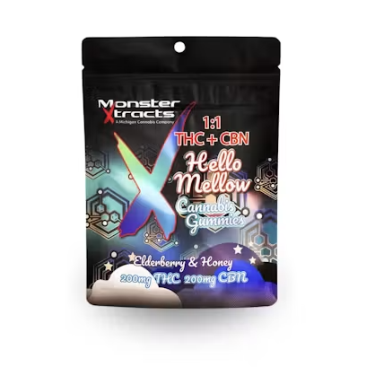 MONSTER XTRACTS | 200 MG GUMMIES | 1:1 THC :CBN | ELDERBERRY & HONEY