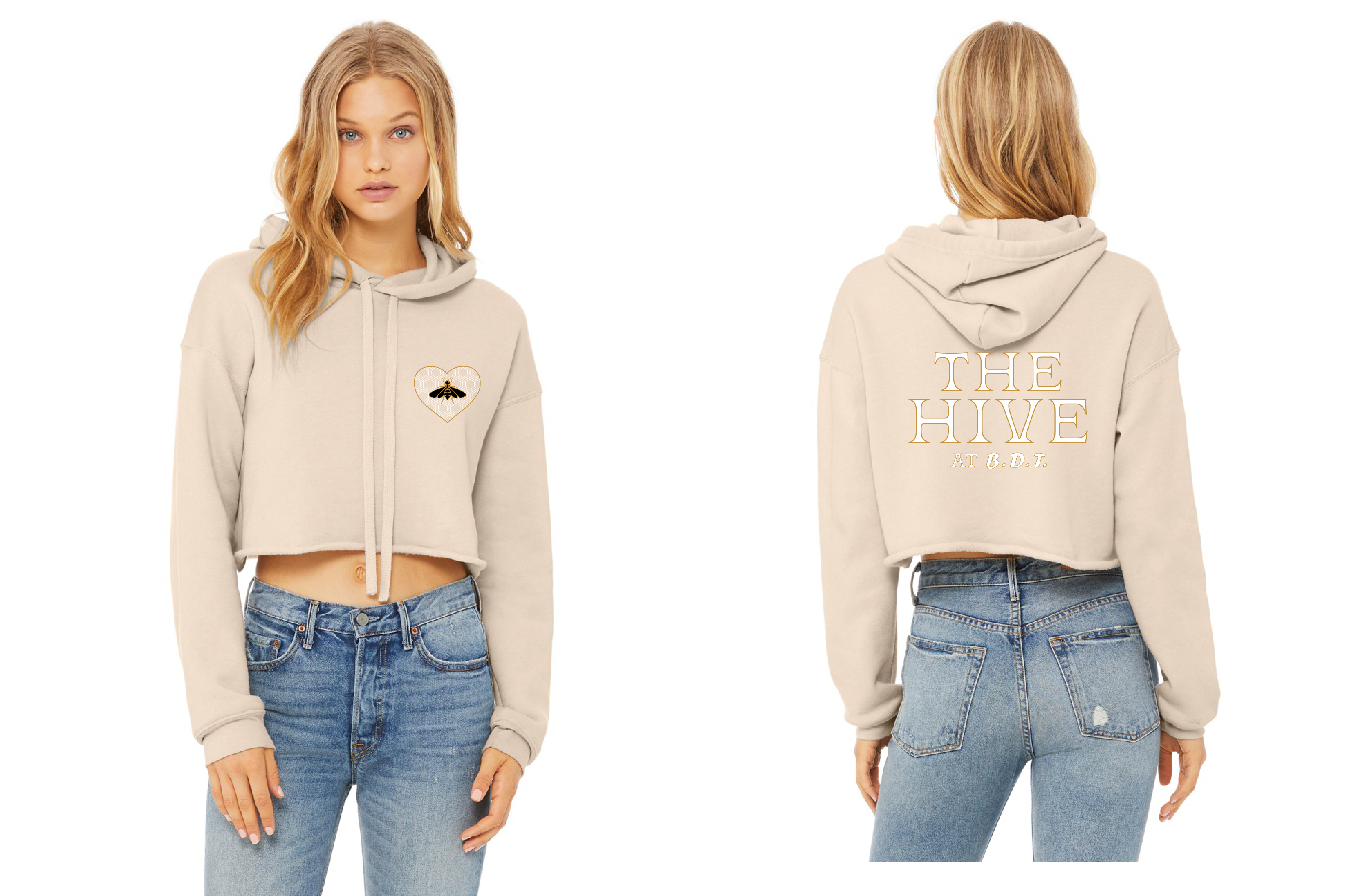 Cropped Hoodie Sand