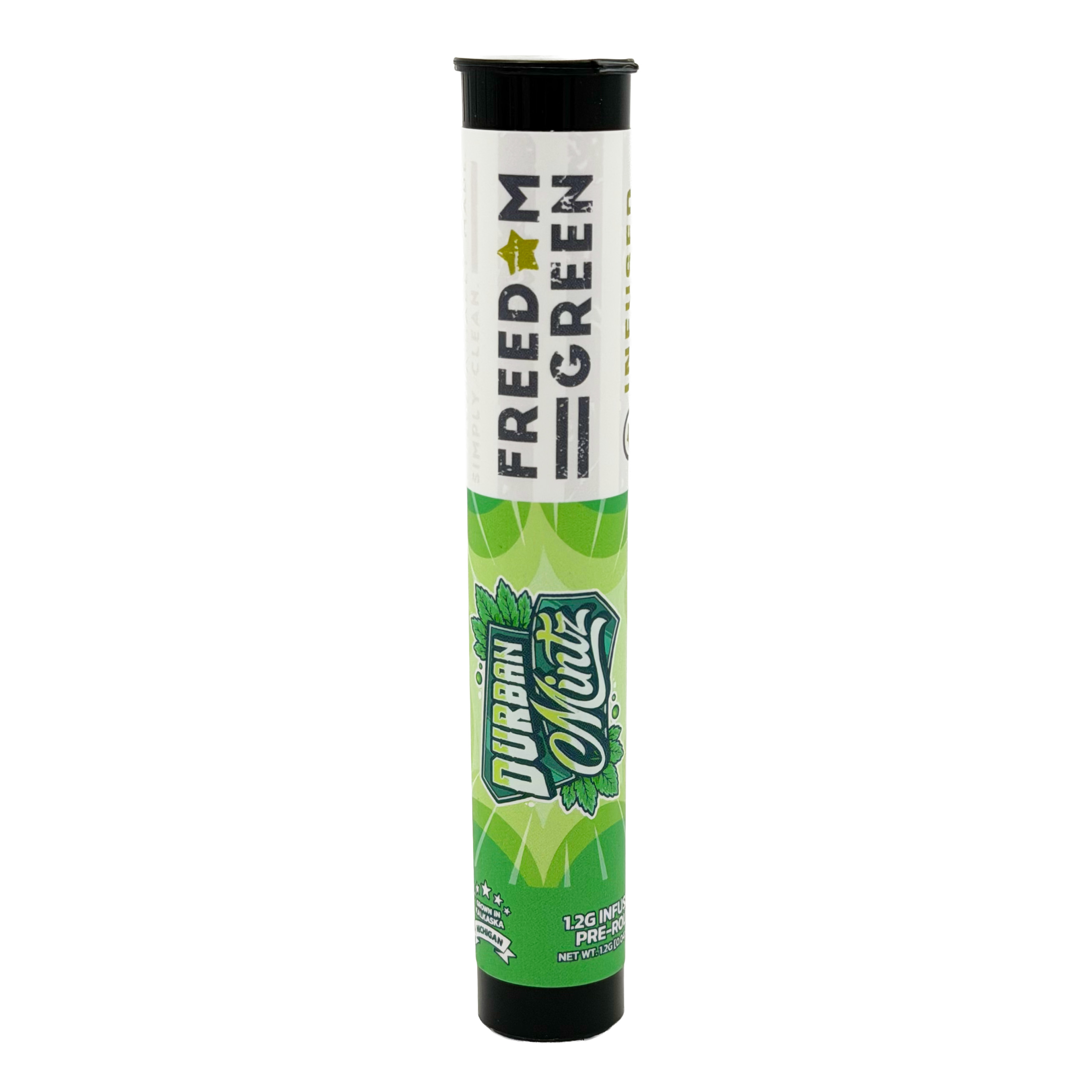 Freedom Green | 1.2g Infused Preroll | Durban Mintz