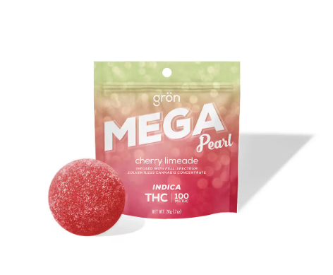 Grön MEGA Pearl - Cherry Limeade - Edible - 1pk/100mg
