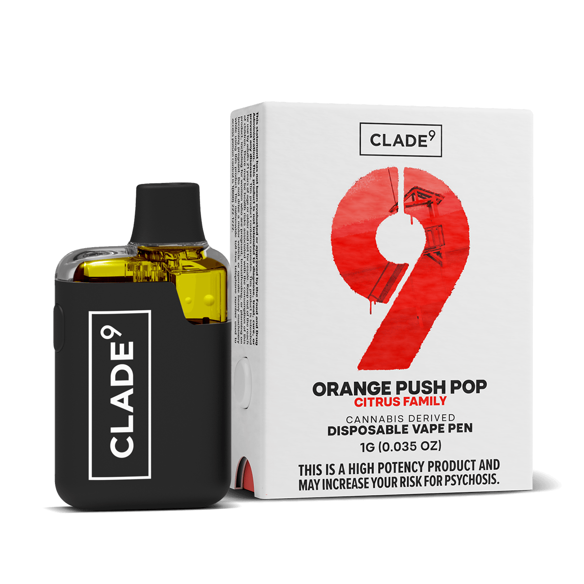 Clade 9 | Orange Push Pop Disposable | 1g