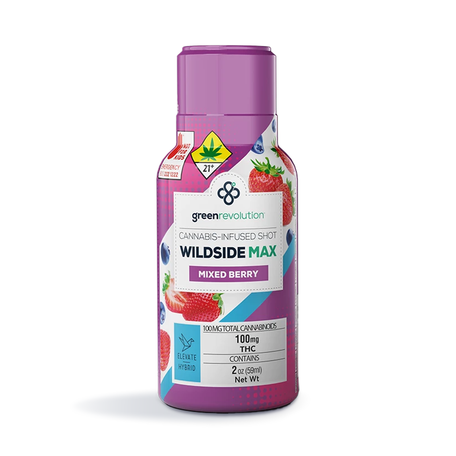 Wildside MAX Mixed Berry Elevate Shot | 100mg