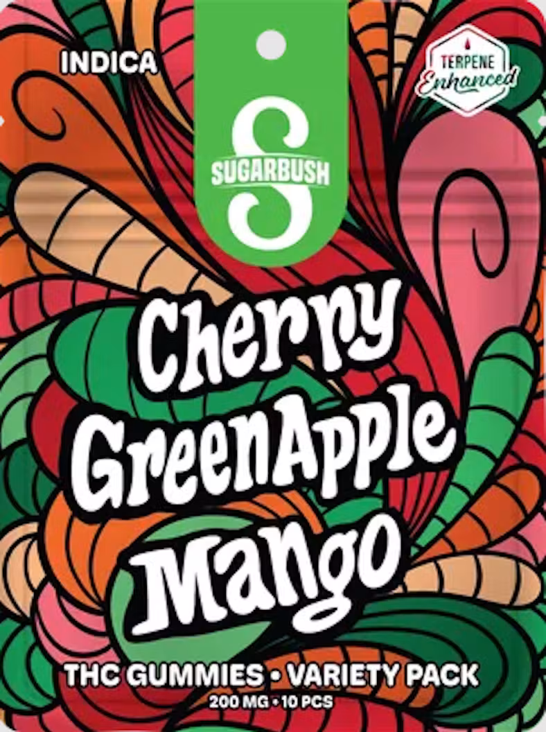 Cherry x Green Apple x Mango | Indica Variety Pack | 20mg x 10pk | Sugarbush