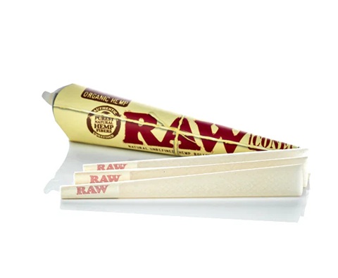 RAW Organic Hemp Cones King Size - 3 Pack