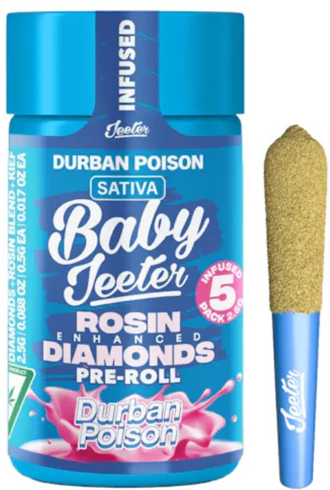 Durban Poison [S] - Quad Infused Baby Prerolls 5PK