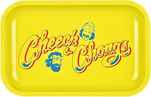 Cheech Chong's™ x Pulsar Metal Rolling Tray Yellow Logo x