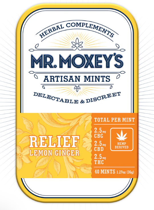 Mr. Moxey's Artisan Mints 1:1:1 Relief Lemon Ginger 5mg 20pk