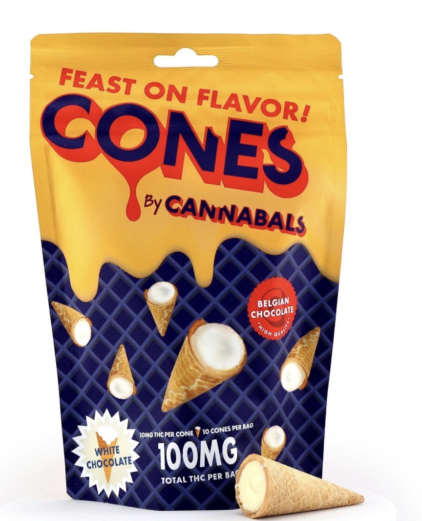 White Chocolate Cones 100mg 10pk