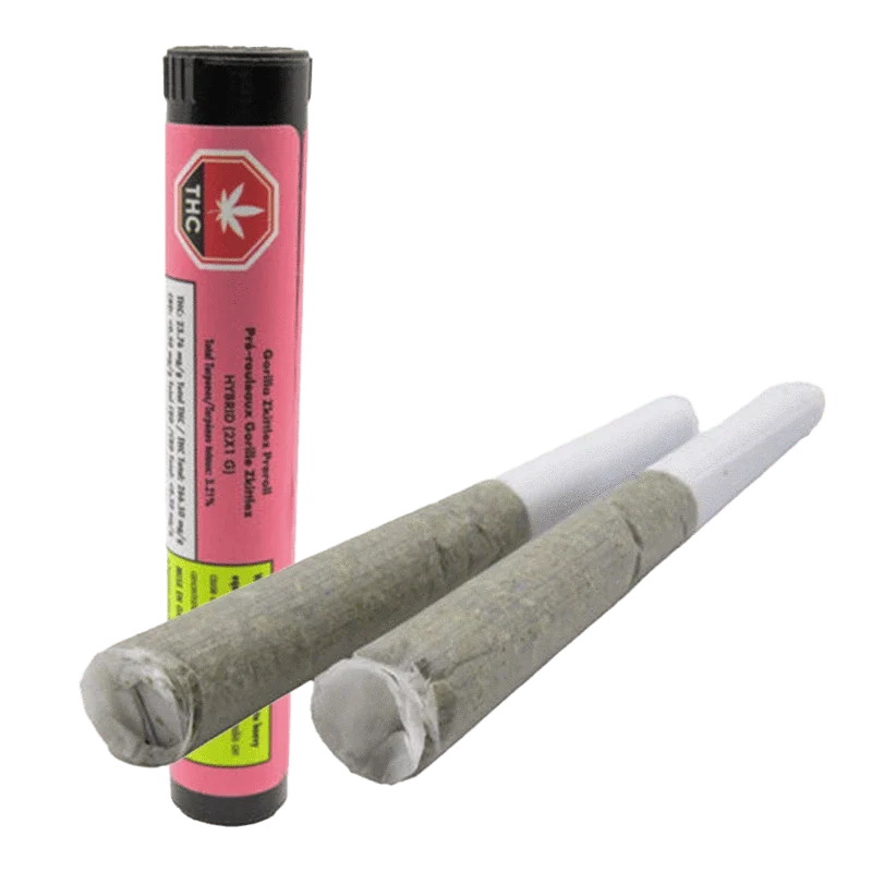 Green Mountain Cannabis : Gorilla Zkittlez Pre-Rolls (2x1g)