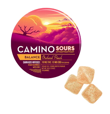 Camino Sours Orchard Peach (H) 1:1 THC:CBD 10mg 10pk