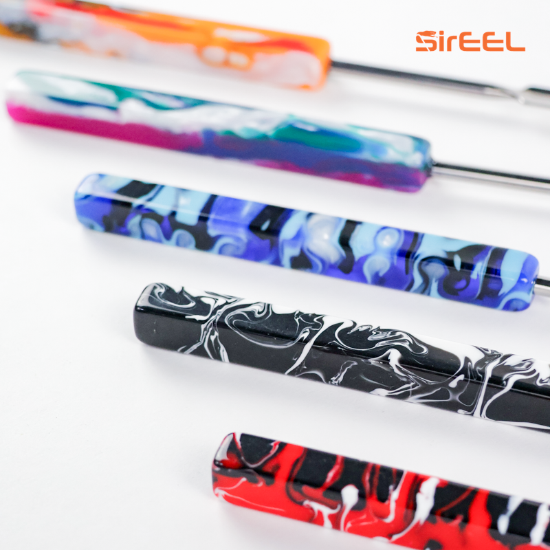 SirEEl | 6" Dab Tool Stainless Steel | Marbled product photo