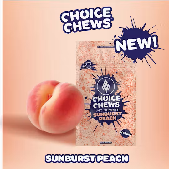 Choice Gummy 10 Pack - Sunburst Peach - 200mg