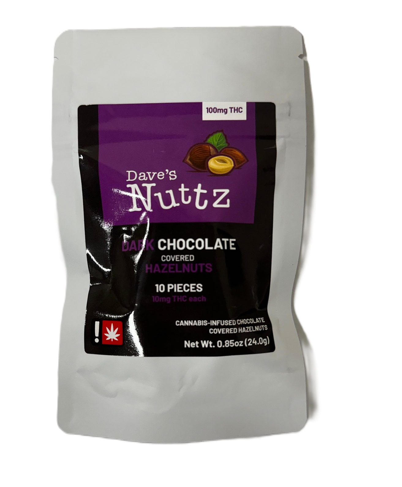 Dark Chocolate Hazelnuts 10pc | 100mg