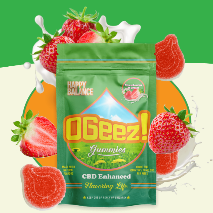 1:1 Strawberries & Cream - Happy Balance - Gummies - 100mg (10pk)