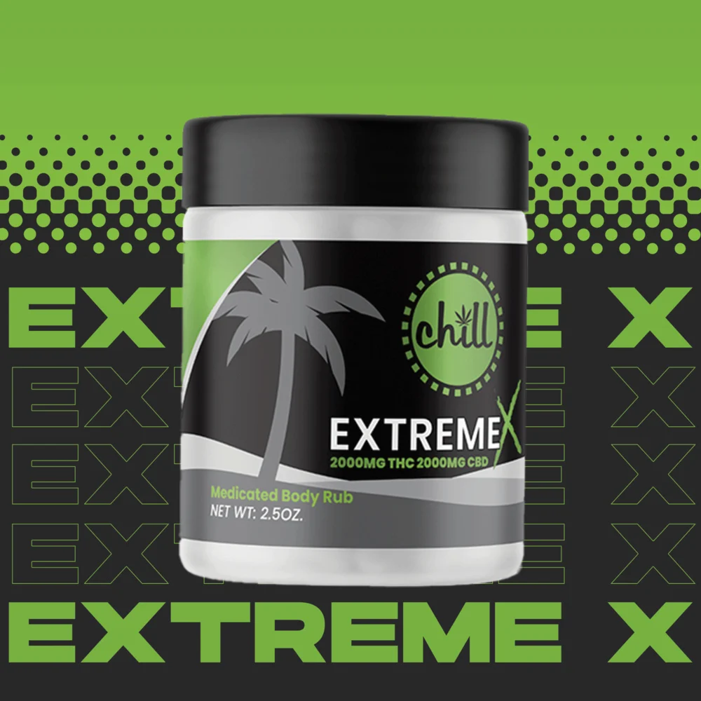 Chill Medicated - Body Rub EXTREME X - 2000mg THC : 2000mg CBD