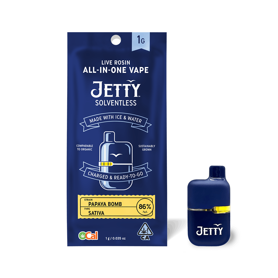 JETTY - DISPOSABLE (MINI TANK OCAL SOLVENTLESS) - SATIVA - PAPAYA BOMB