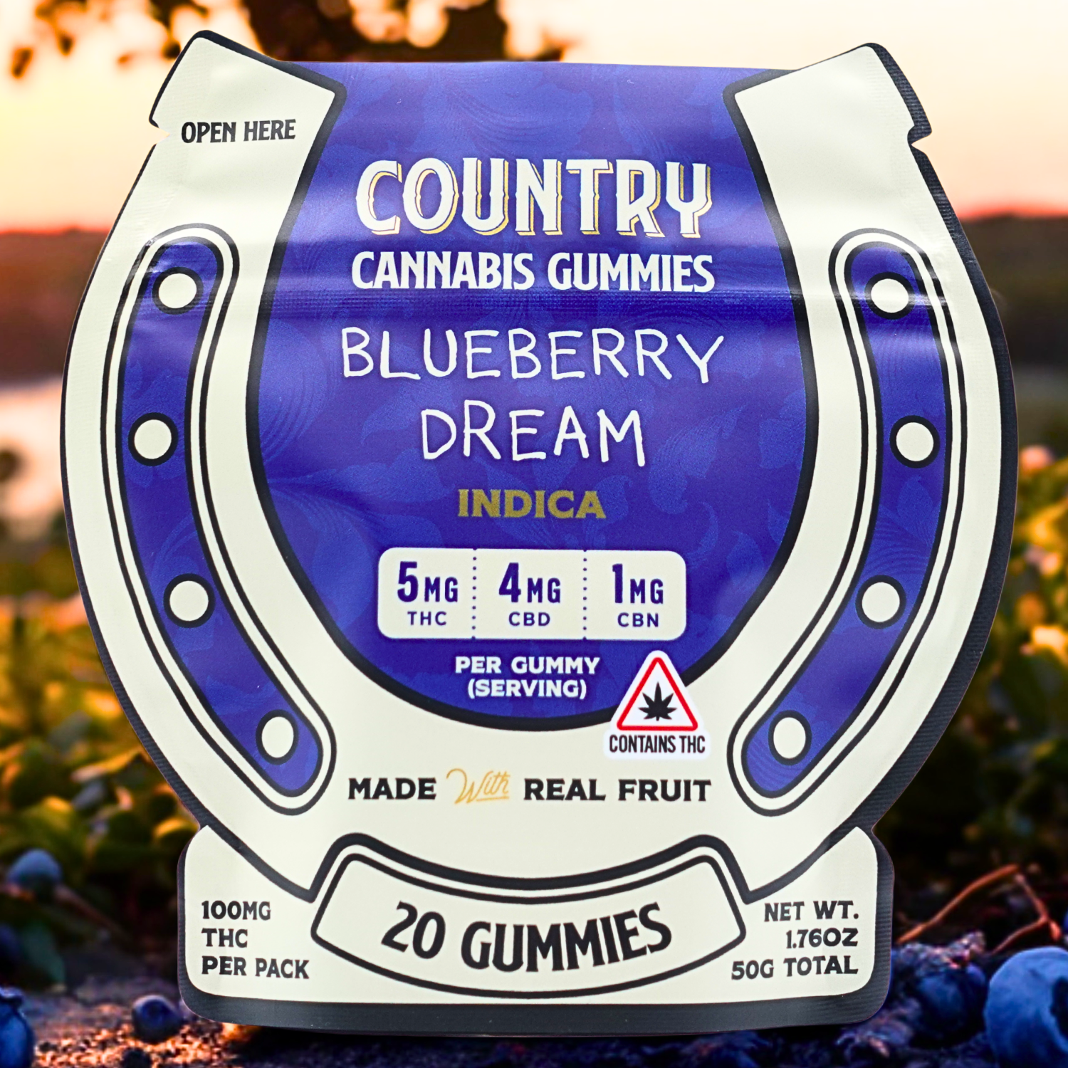 Country | Blueberry Dream 5:4:1 Gummies | 20pk | 5mg