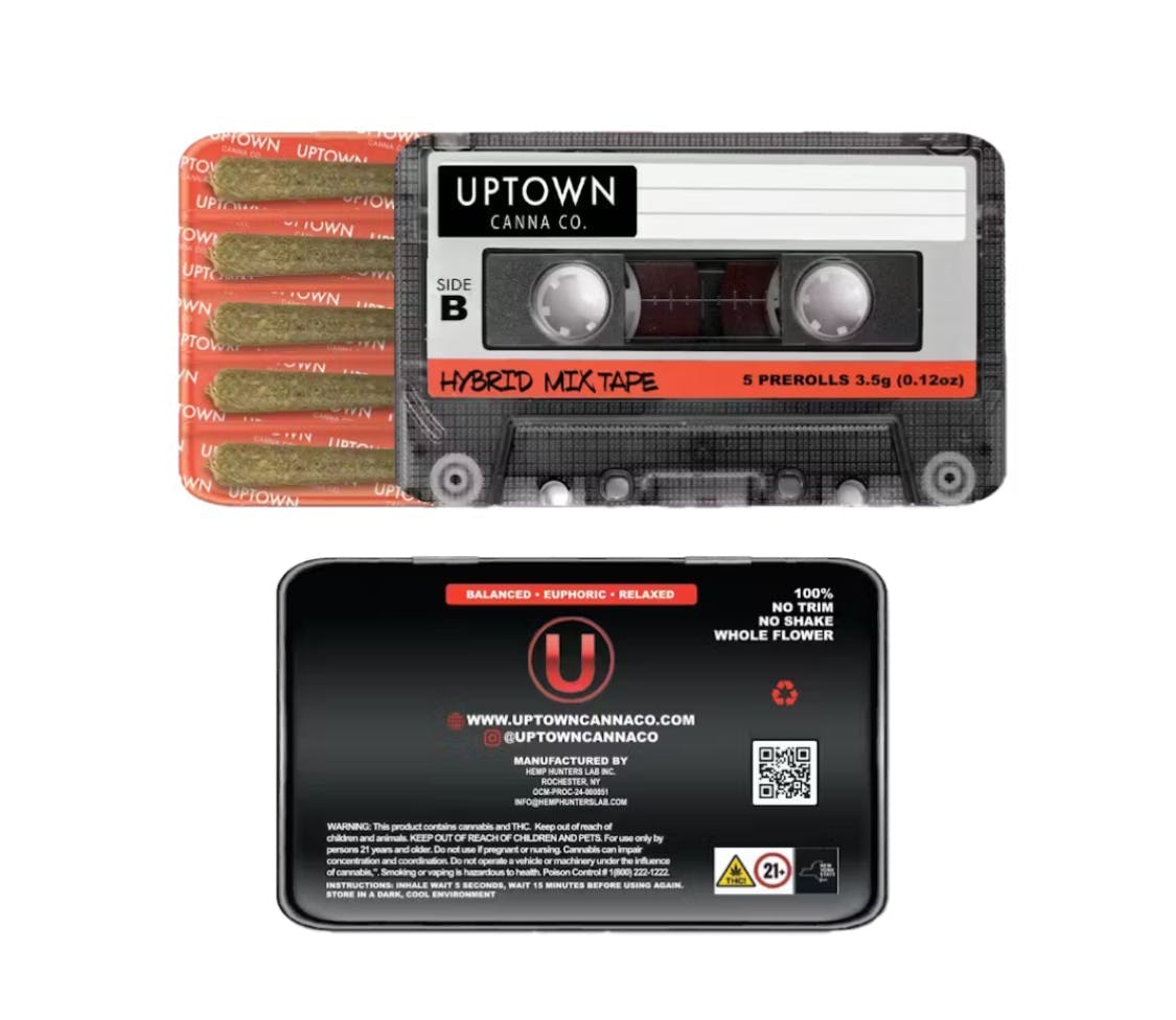 Uptown Mixtape | Pre-rolls | Blueberry MUffin | Infused Diamonds | Indica | 5pk
