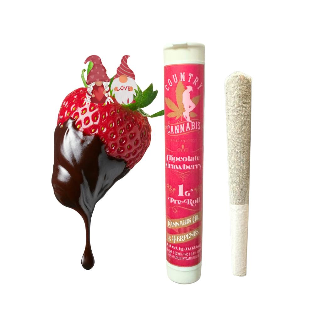 PRE ROLL CC CHOCOLATE STRAWBERRY (S) INFUSED