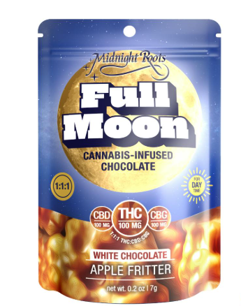 Chocolate Thc/cbd/cbg Apple Fritter White