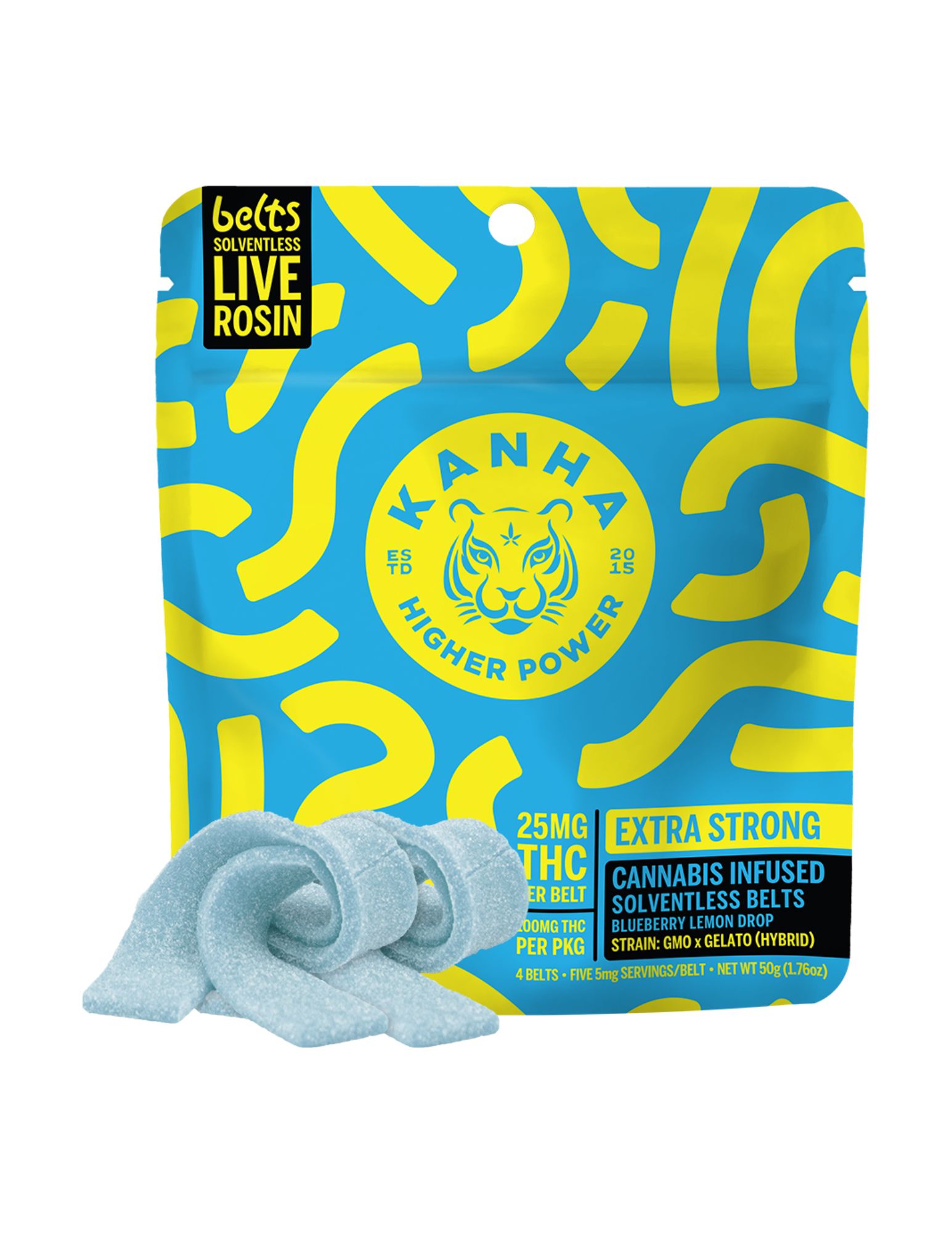 Blueberry Lemon Drop | Fast Acting | Rosin Belt 4pk | 100mg
