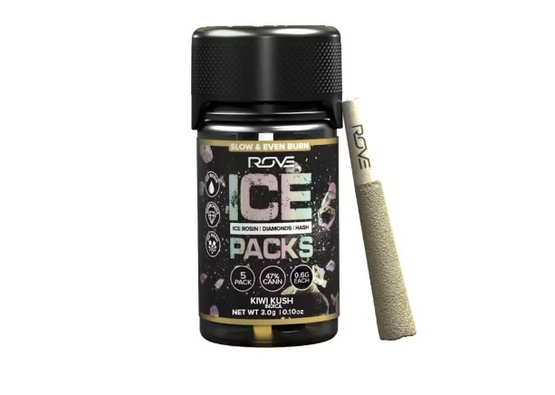 Kiwi Kush | Ice Rosin Diamond Hash Infused Pre-Rolls | 5pk | 2.5g