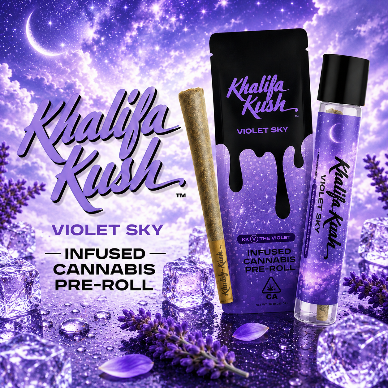 Khalifa Kush I Pre Roll I Violet Sky I 1g