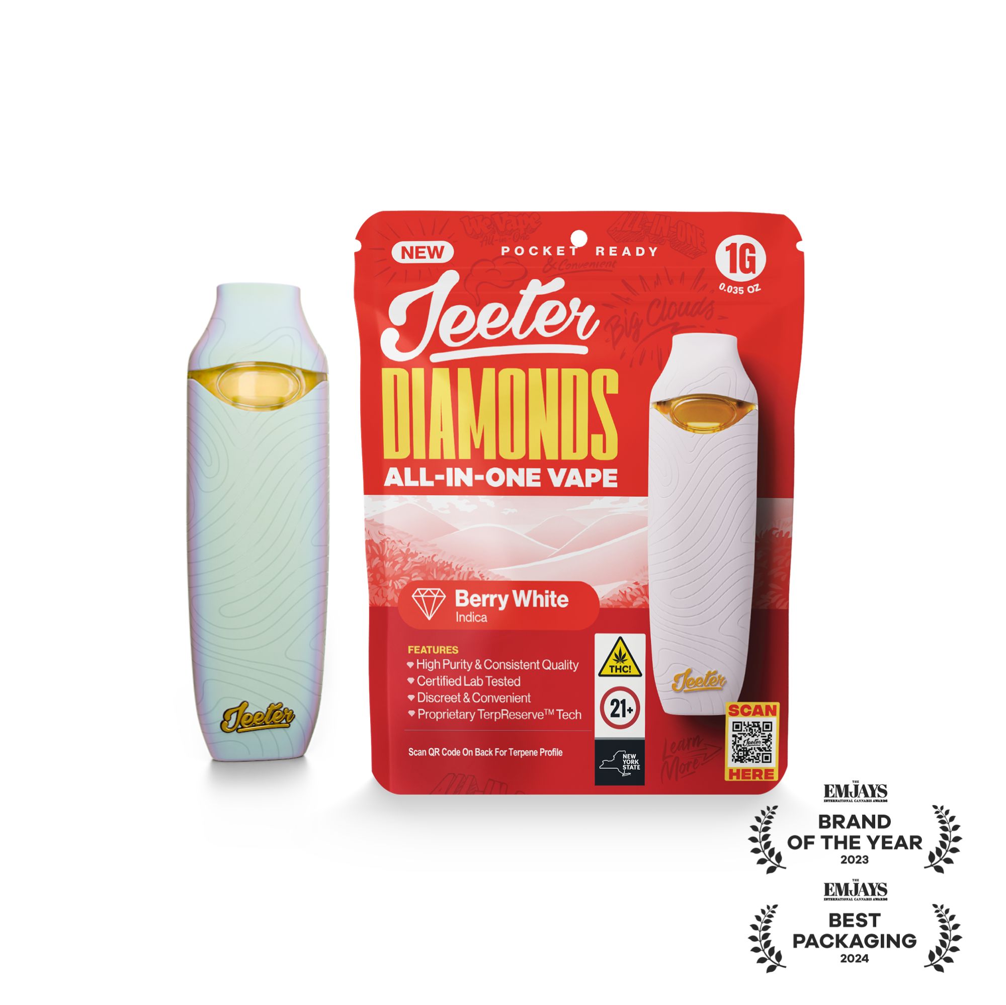 Jeeter Berry White Liquid Diamond Vape