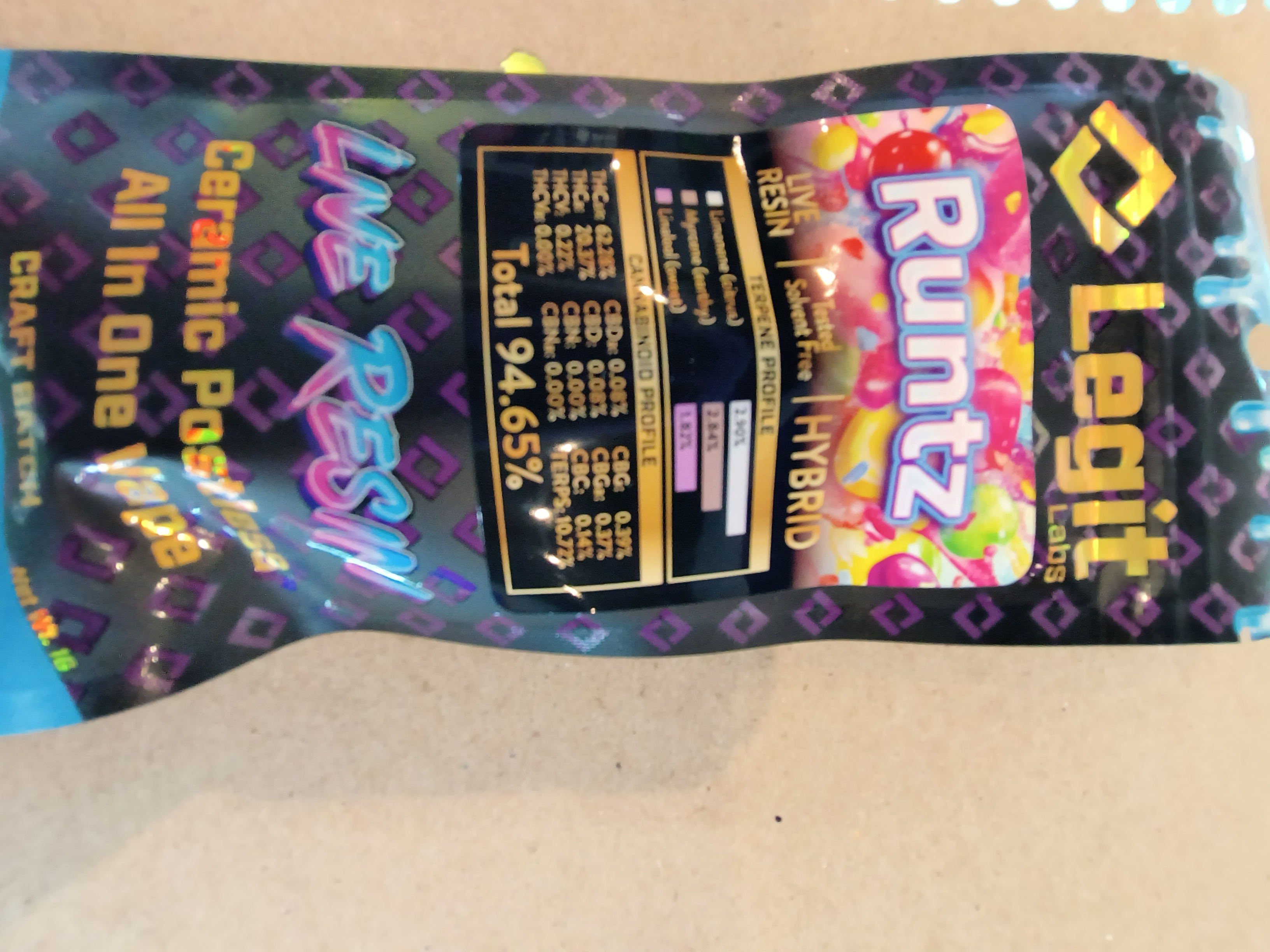 Runtz | Live Resin Disposable Vape | 1g | Hybrid