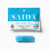 EDIBLE (GUMMY BAR) 100MG - SATIVA - TROPICAL BLUE RAZZ