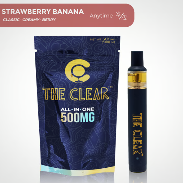 The Clear Vape Disposable 0.5g- Strawberry Banana