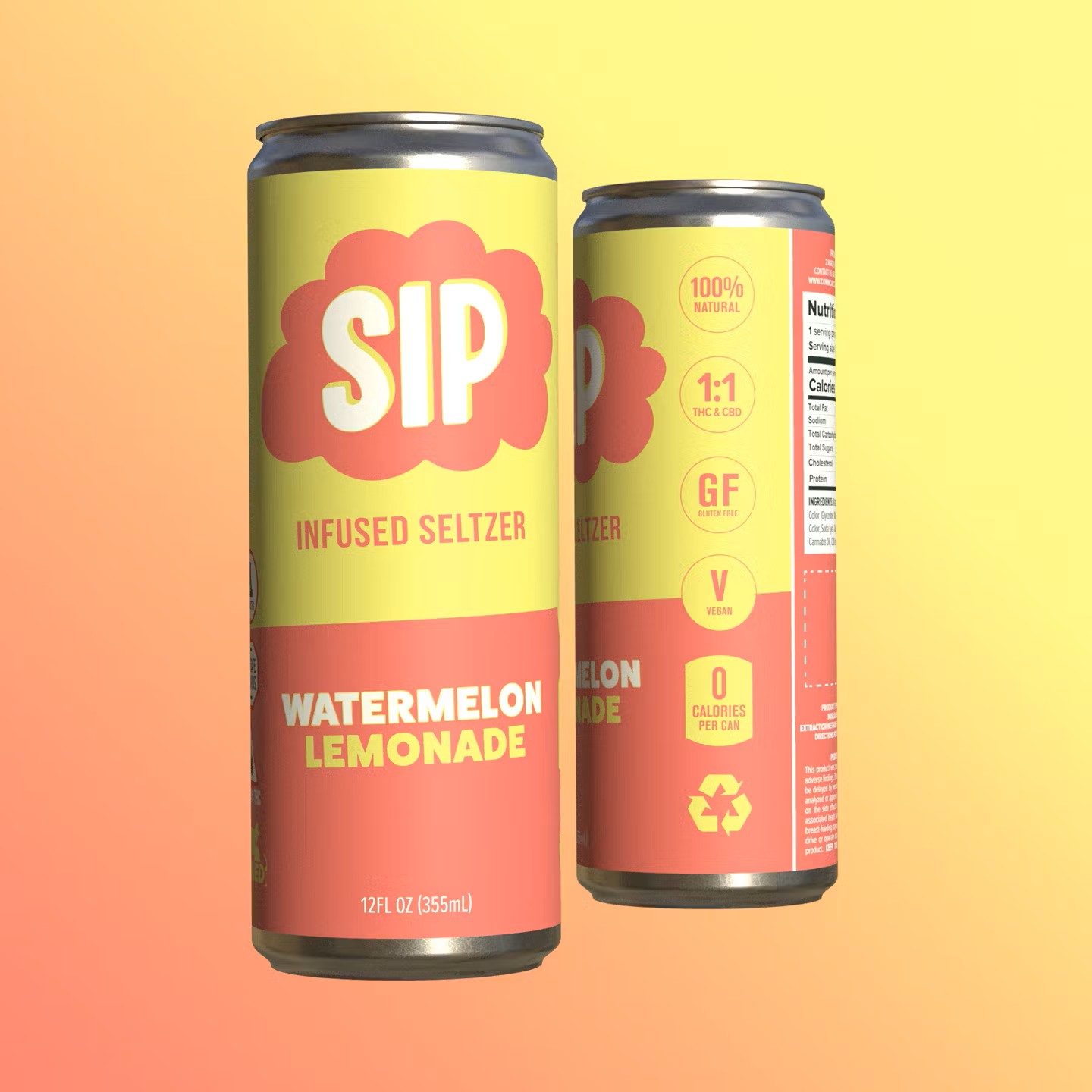 5mg SIP Seltzer Single - Watermelon Lemonade