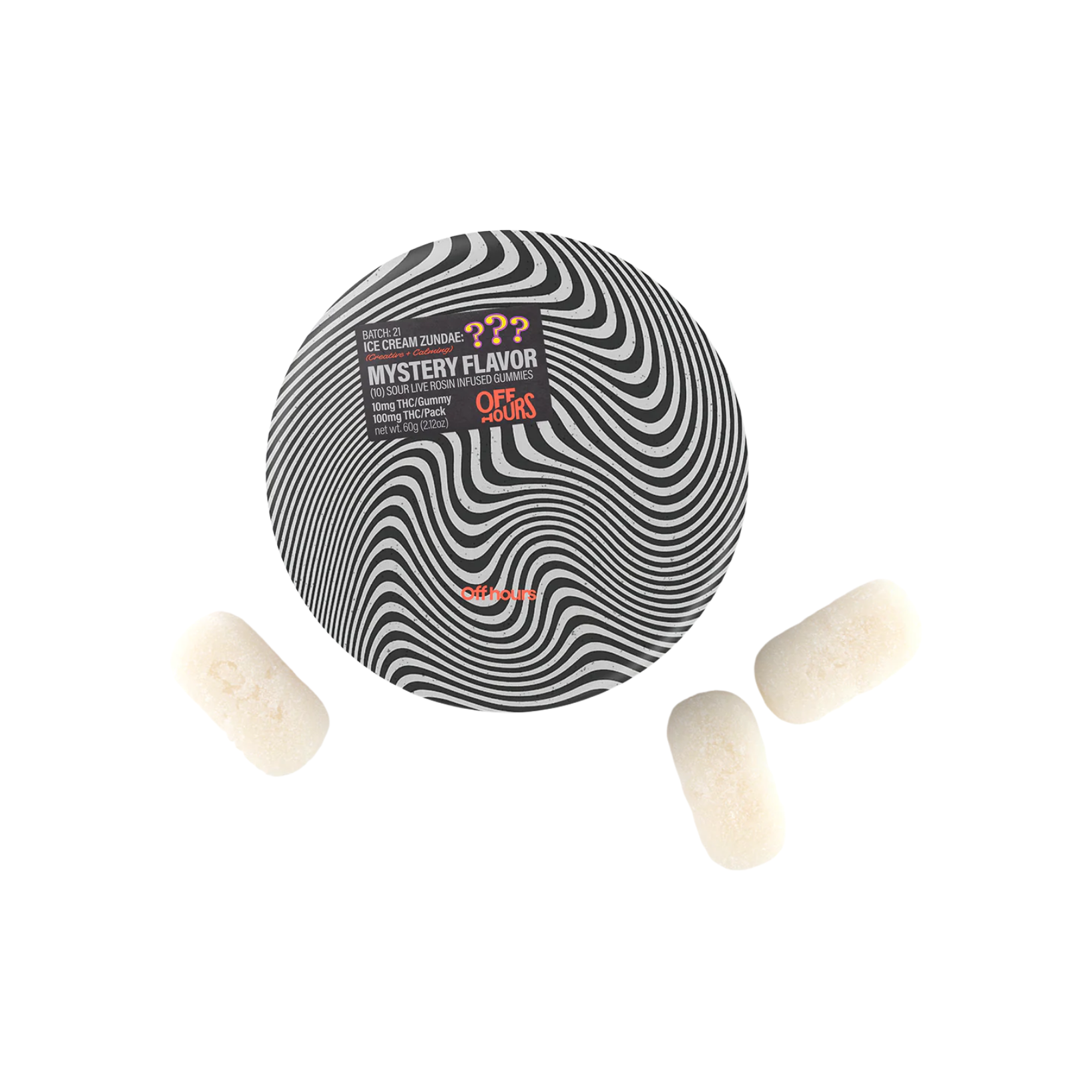 Off Hours - Ice Cream Zundae Mystery Flavor Live Rosin Gummies 10pk - 100mg