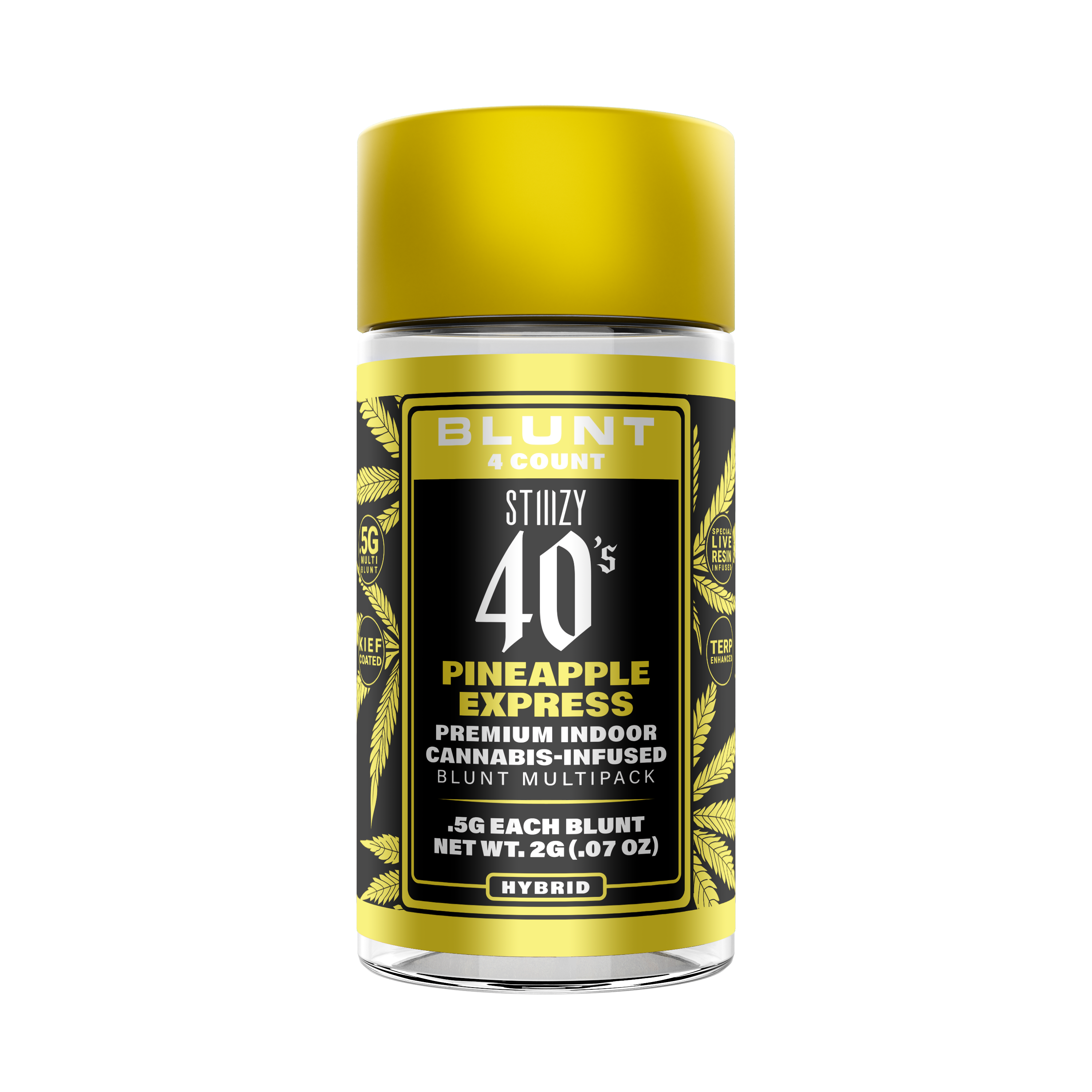 STIIIZY 40's Pineapple Express (H) Infused Blunt Multipack 0.5g 4pk