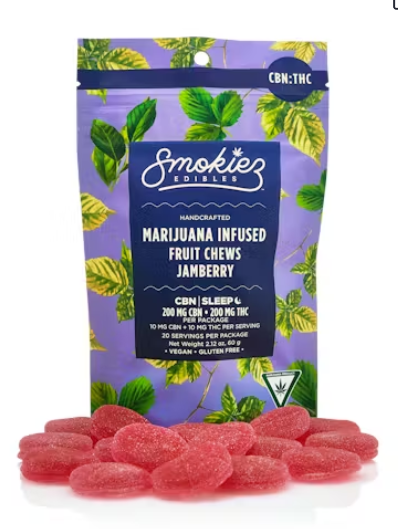 Sweet Jamberry | Infused Sleep Edibles | 200mg 1:1 THC:CBN | Indica