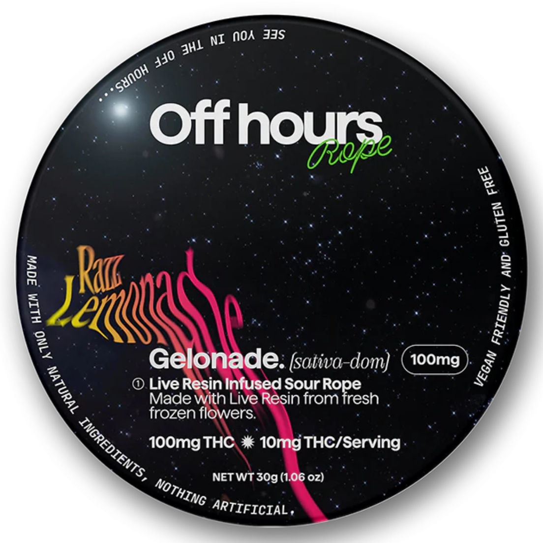 Off Hours | Live Resin Rope | Gelonade | Sour Raspberry Lemonade