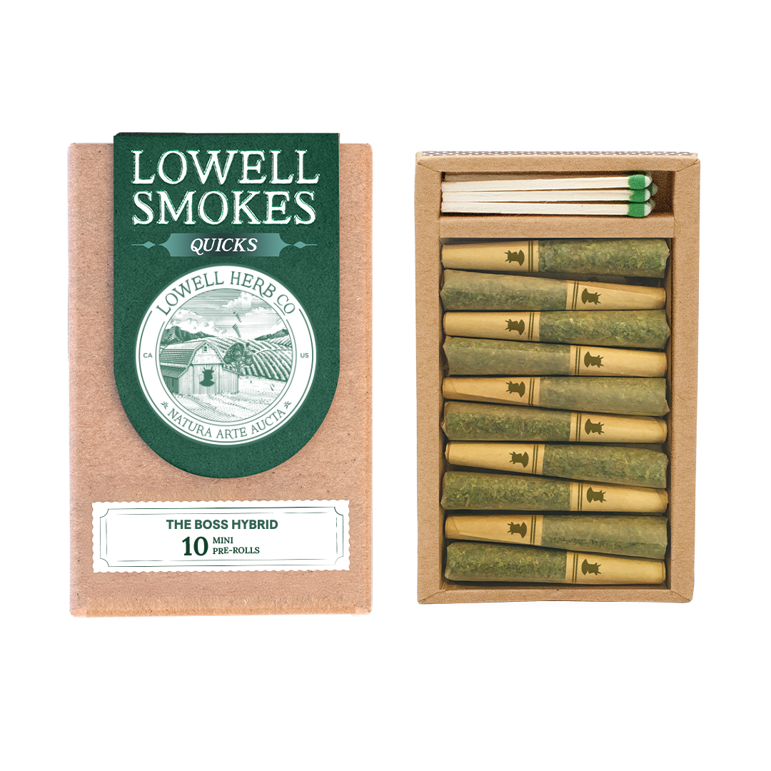 Lowell Quicks | The Boss Hybrid Blend | 10pk 3. Pre-Rolls 10pk