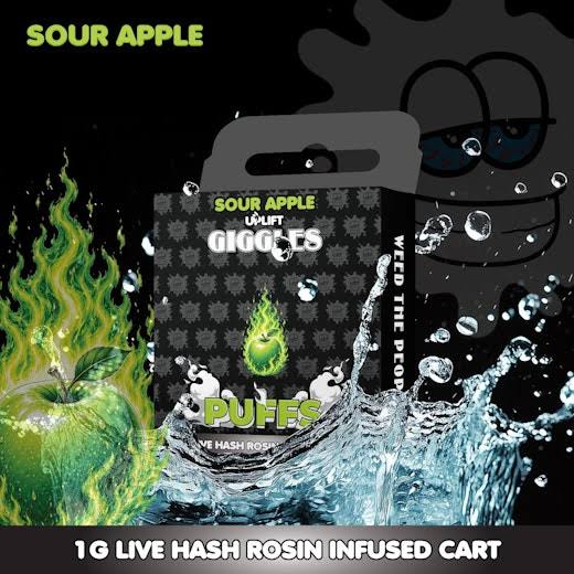 Giggles | Sour Apple 1g Cart