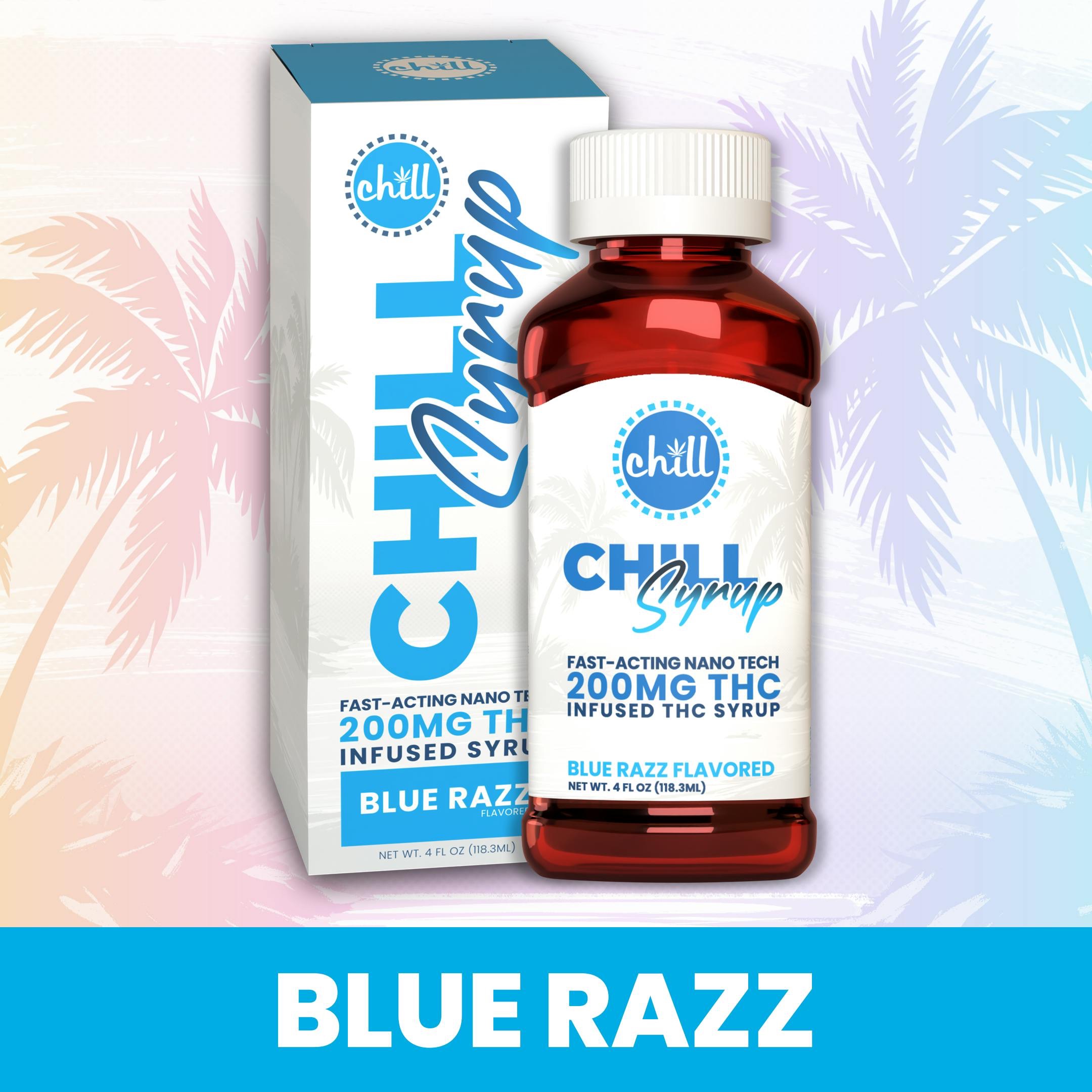 Chill Medicated | 200MG THC Syrup |  Blue Razz