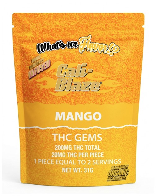 Cali Blaze Gummy Gems 200mg - Mango