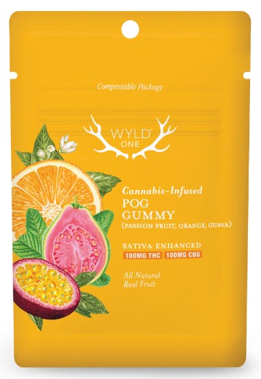 WYLD ONES - EDIBLE GUMMY - 100MG - THC:CBG - PASSION ORANGE GUAVA 1:1