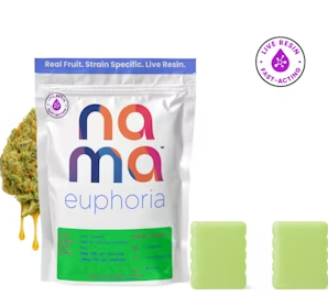 Nama - Euphoria - Pear Sour Diesel - 2pk/100mg - Live Resin Fast Acting Edibles