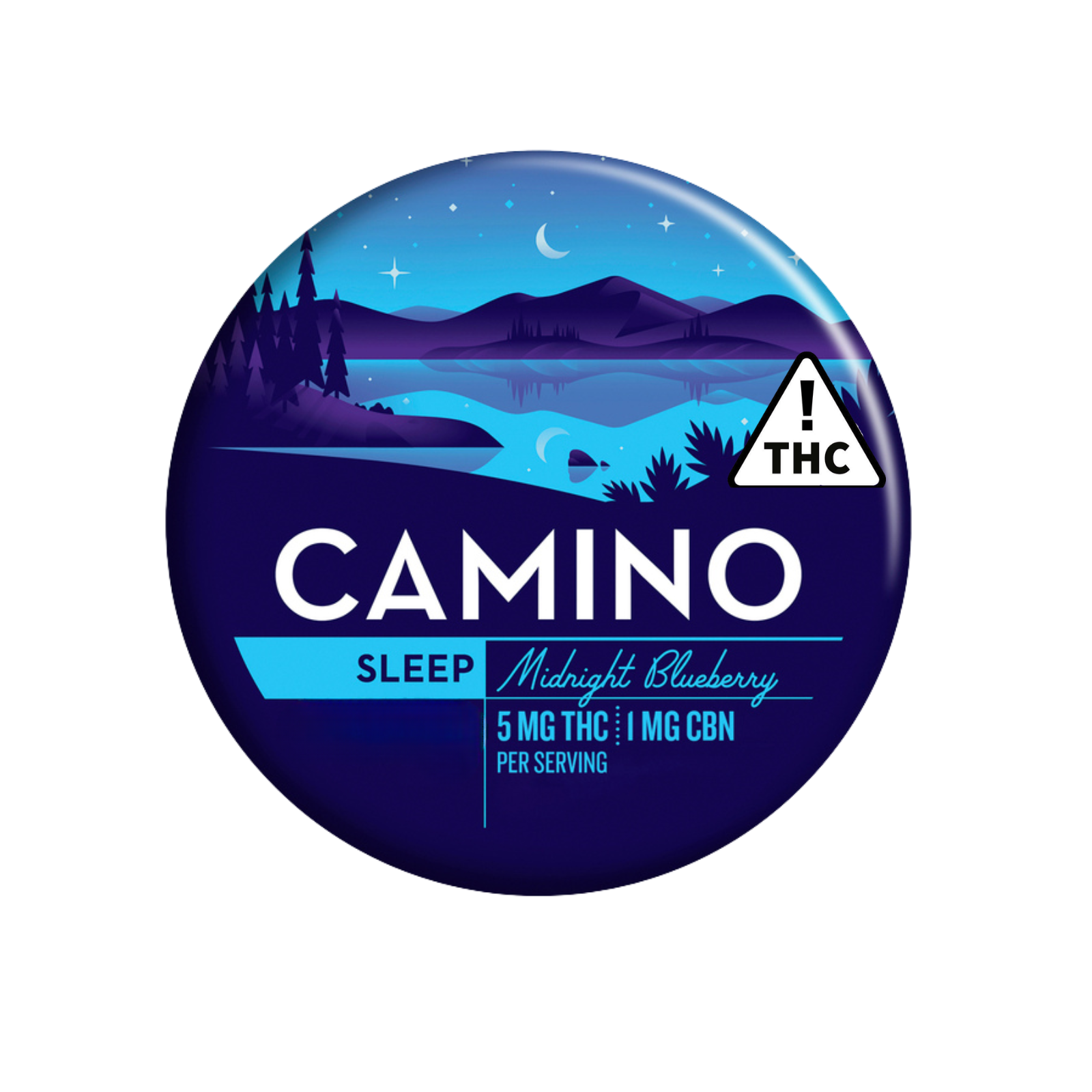 Kiva Camino Midnight Blueberry 100mg THC/CBN 5mg Ea